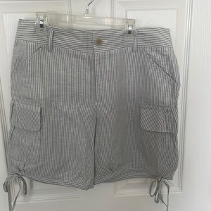 Banana Republic Seersucker Cotton/Linen Blend Shorts sz 8